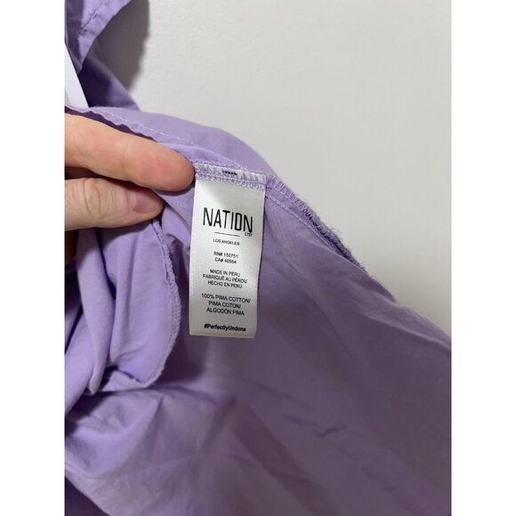 Nation LTD. NWT Truly Purple Pima Cotton Mini Dress Size XS‎ - Picture 5 of 9